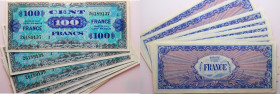 Frankreich 
Allied Military Currency 2. Serie
100 Francs, 8 fortlaufende Nummern
2021-06-30
1944

Vs: Nominal, Umrahmung
Rs: Im Oval FRANCE Lib...