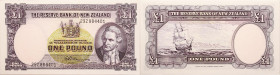 Neuseeland 
1 Pfund
1956-1960

Vs: Kapitän James Cook im Oval rechts, Nominal
Rs: Segelschiff vor Felsenküste

Literatur: WPM 159d
Erhaltung: ...