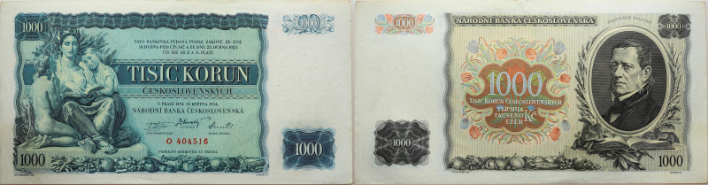 Tschechoslowakei 
100 Korun
1934

Vs: Allegorische Frauenfigur mit 2 Kindern...