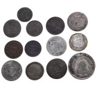 Altdeutsche Münzen: Württemberg. Silber- und Kupfermünzen, 18.-19. Jh., 13 Stück, unterschiedliche Erhaltungen