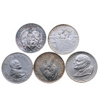 Ausländische Münzen: Vatikan. Johannes Paul II. 1000 Lire, unterschiedliche Jahre. Vorzüglich-Stempelglanz, 6 Stück