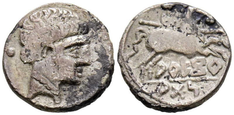 ARECORATAS (Agreda, Soria). Denario. (Ar. 3,42g/17mm). 150-20 a.C. (FAB-110). An...