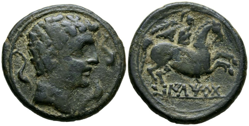 ILTIRTA (Lérida). As. (Ae. 12,56g/28mm). 200-20 a.C. (FAB-1465). Anv: Cabeza mas...