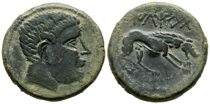 ILTIRTA (Lérida). As. (Ae. 6,65g/22mm). 200-20 a.C. (FAB-1476). Anv: Cabeza masc...