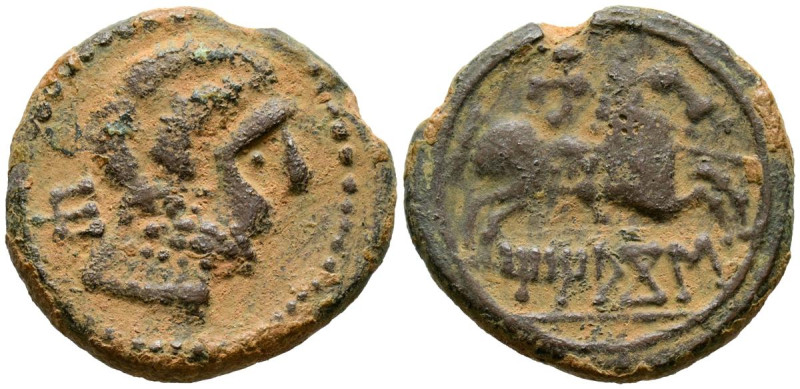 TITIACOS (Tricio, La Rioja). As. (Ae. 9,10g/25mm). 120-20 a.C. (FAB-2395). Anv: ...