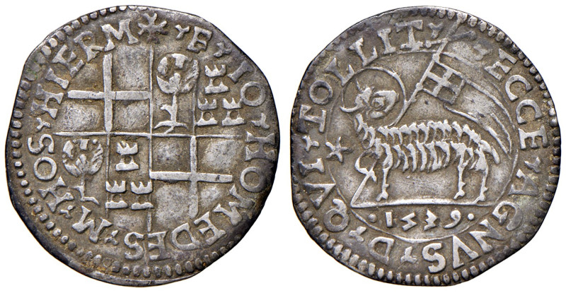 MALTA. Juan de Homedes (1536-1553). Tarì 1539. AG (g 2,32). Restelli 34.

BB
...