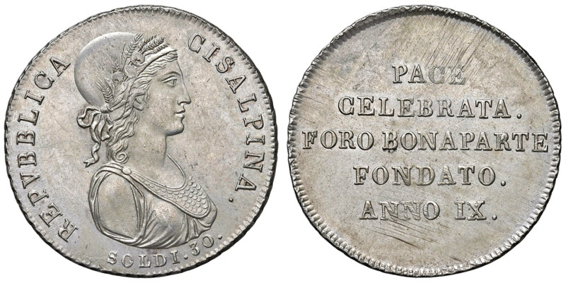 MILANO. Repubblica Cisalpina (1800-1802). 30 Soldi an. IX. AG (g 7,33). Gig.2. ...