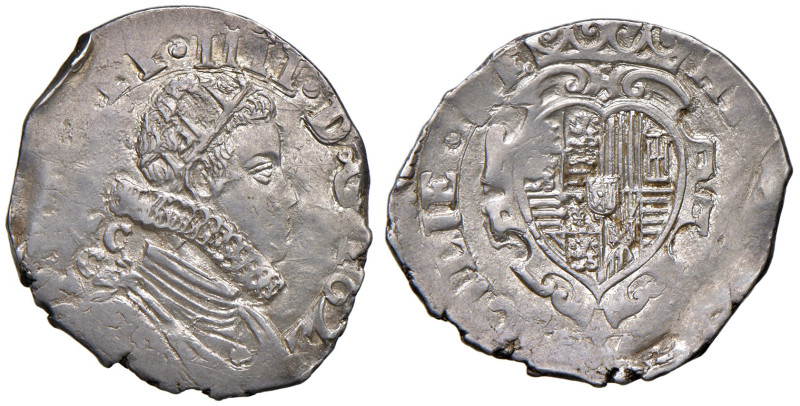 NAPOLI. Filippo IV di Spagna (1621-1665). Tarì 1622 sigle MC/C. AG (g 5,90). Mag...