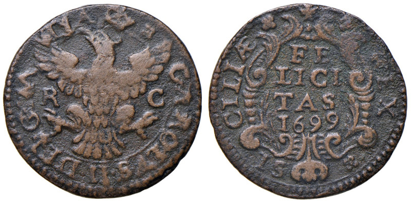 PALERMO. Carlo II (1674- 1700). Grano 1699. CU (g 4,73). MIR 497/2.

BB

Dir...