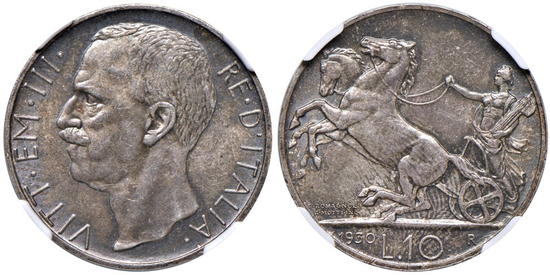 REGNO D'ITALIA. Vittorio Emanuele III (1900-1943). 10 Lire 1930. AG. Gig.59. NC ...