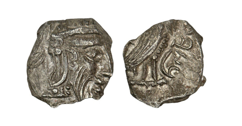 SAMARIA,  Middle Levantine  Series. Circa 375-333 BC. AR Obol (9 mm, 0.70g). Imi...