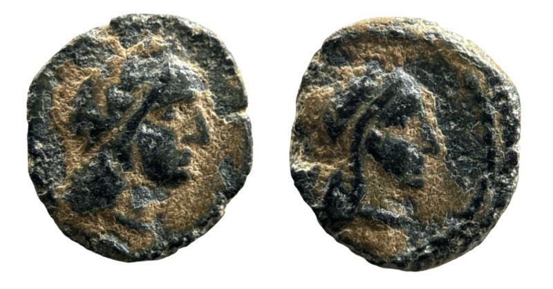 Nabataean Kingdom. 
NABATAEA. Aretas IV, with Shaqilat. 9 BC-AD 40. Æ (15mm, 0.8...