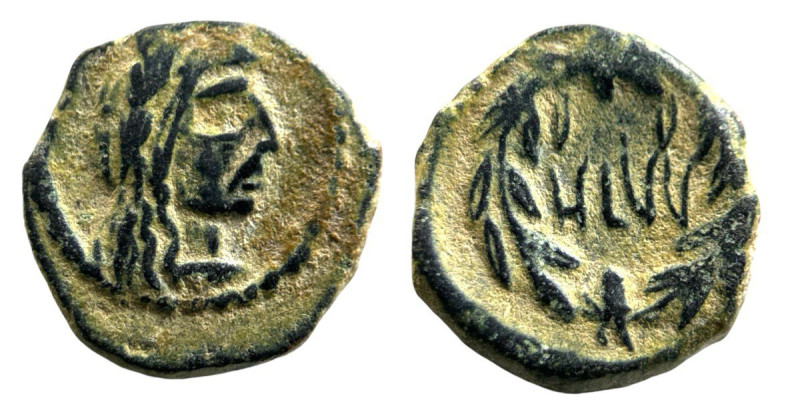 Nabataean Kingdom.
Aretas IV. 9 BC-AD. 40 Æ (14mm, 2.49g). Petra. 
Obv: Diademed...