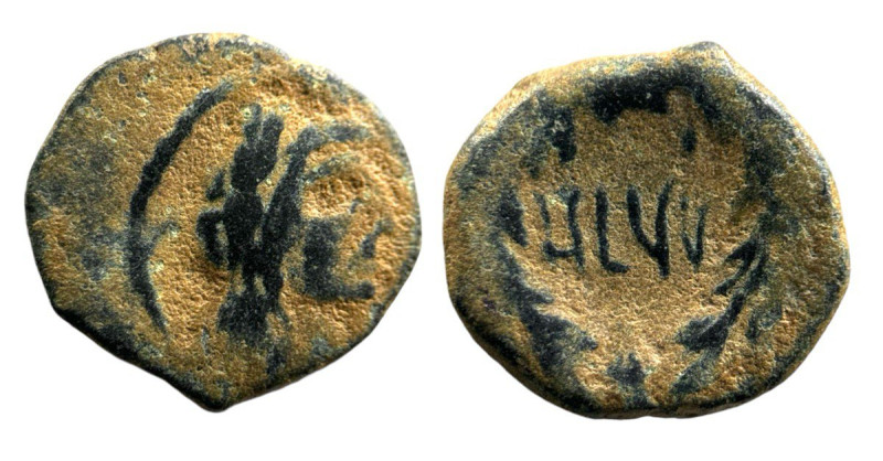 Nabataean Kingdom. 
Aretas IV. 9 BC-AD. 40 Æ (15mm, 2.00g) Petra. 
Obv: Diademed...