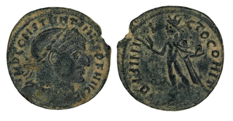 Roman Empire
Constantine I 307-337 AD. Follis (19mm, 2.50g) Rome.
Obv: IMP CONST...