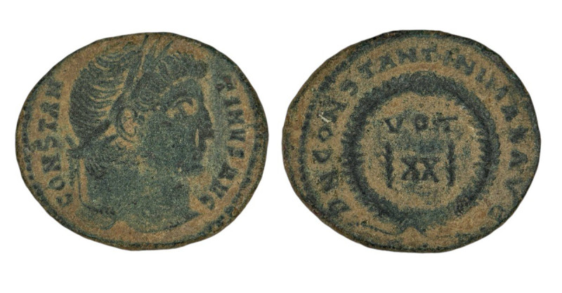 Roman Empire
Constantine I 307/10-337 AD. AE Follis (18mm, 3.21g).
Obv: CONSTANT...