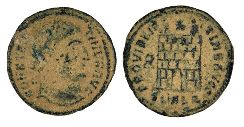 Roman Empire
Constantine I 307-337 AD. AE Follis (19mm, 3.12g).
Obv: CONSTANTINV...