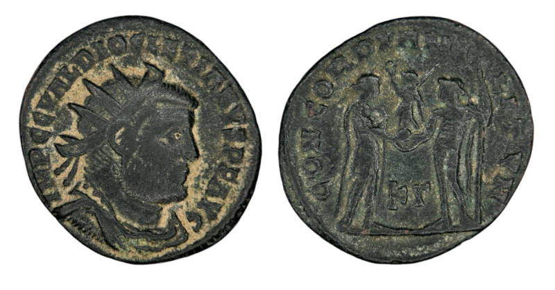 Roman Empire
Diocletian 284-305 AD. AE Antoninianus (21mm, 2.86g).
Obv: IMP C C ...