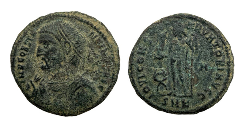 Roman Empire
Constantine I 307-337 AD. Æ follis (19mm, 2.83g).
Obv: IMP CONSTA-N...