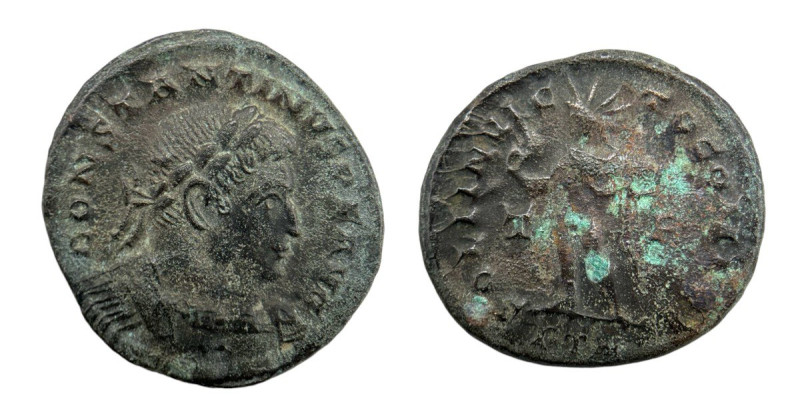 Constantine I 307 - 337 AD. AE Follis (23mm, 4.83g). 
Obv: IMP CONSTANTINVS AVG,...