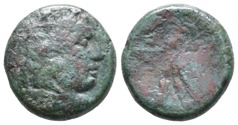 Sicily, Messana. The Mamertinoi, c. 215-202 BC. Æ (13mm, 2.81g). Head of Herakle...