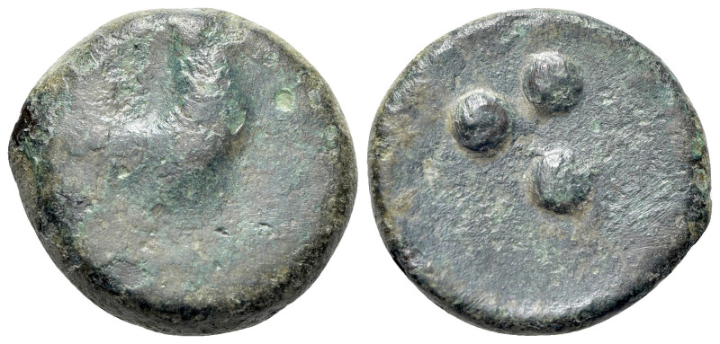 Sicily, Panormos as Ziz, c. 415-405 BC. Æ Tetras or Trionkion (19mm, 8.07g, 12h)...