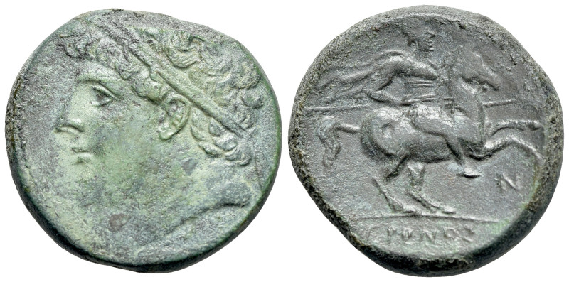 Sicily, Syracuse. Hieron II (275-215 BC). Æ (26mm, 17.48g, 4h). Diademed head l....