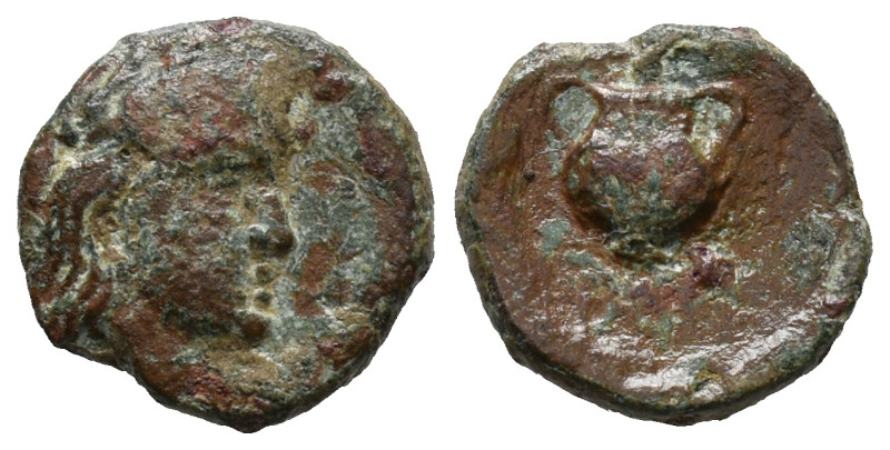 Kings of Thrace, Hebryzelmis ? (c. 389-383 BC). Æ (12mm, 2.00g). Laureate head o...