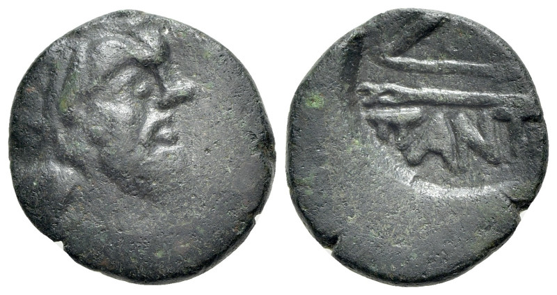Cimmerian Bosporos, Pantikapaion. Late 4th-3rd century BC. AE (Bronze, 16.5mm, 3...