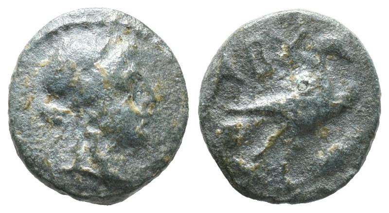 Troas, Abydos, c. 320-200 BC. Æ (11mm, 1.40g). Laureate head of Apollo r. R/ Eag...