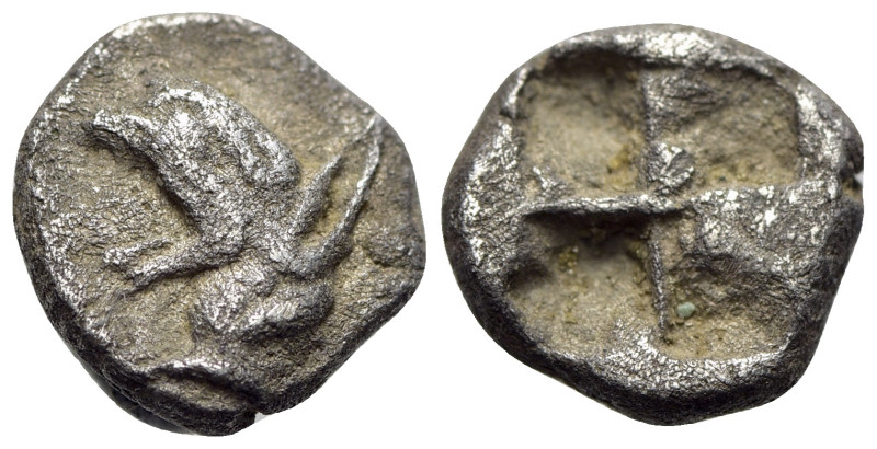 Ionia, Teos, late 6th-early 5th century BC. AR Hemiobol (4mm, 0.25g, 12h). Head ...