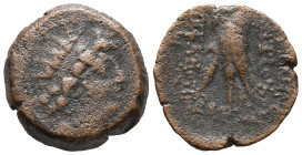 Seleukid Kings, Antiochos VIII (121/0-97/6 BC). Æ (18mm, 5.25g). Antioch, uncertain date. Radiate and diademed head r. R/ Eagle with closed wings stan...