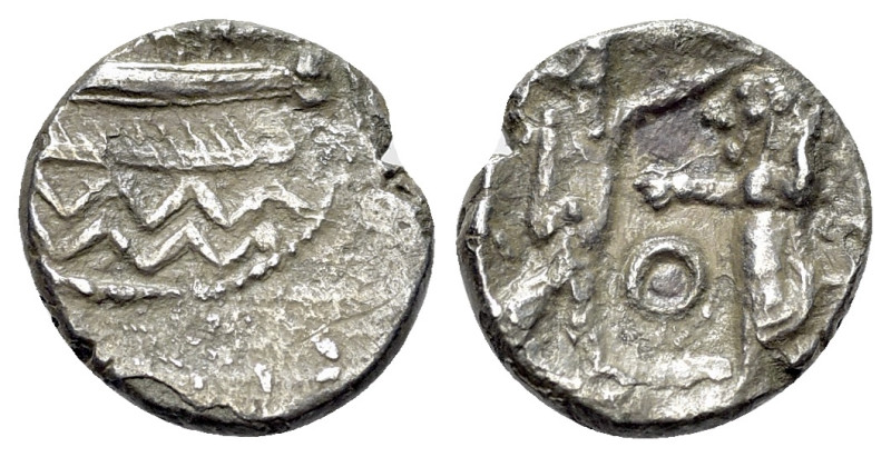 Phoenicia, Sidon. Ba`alšillem (Sakton) II, circa 401-366 BC. Ar 1/16 Shekel ( 9 ...