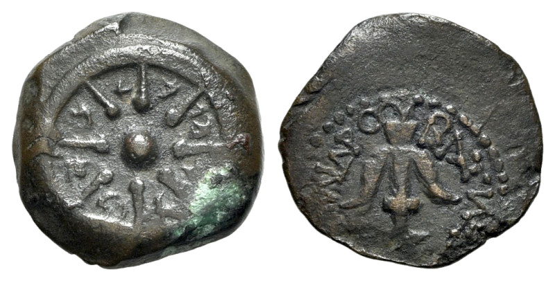 Judaea, Hasmoneans. Alexander Jannaios (103-76 BCE). Æ Prutah (15mm, 2.55g). Jer...