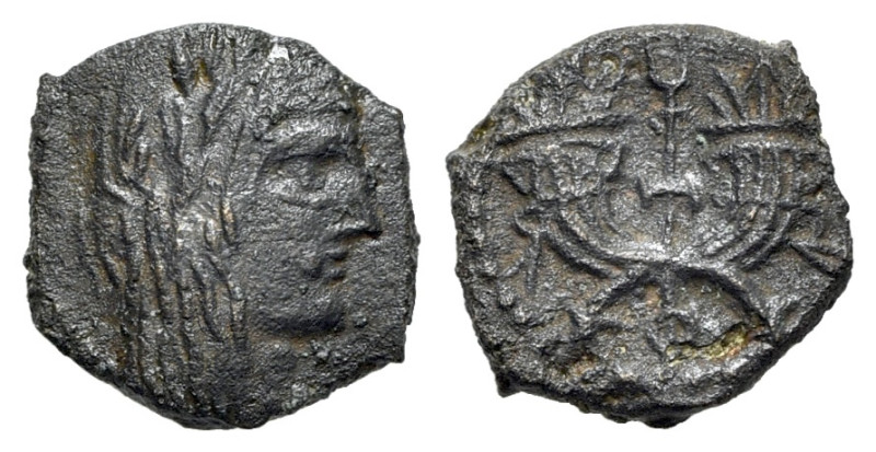 Nabataea, Aretas IV (c. 9/8 BC-AD 40). Æ (14mm, 1.83g, 12h). Petra, c. 9/8 BC. L...