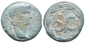 Claudius (41-54). Seleucis and Pieria, Antioch. Æ (22m, 13.01g). Laureate head r. R/ Large S C within wreath. RPC I 4279; McAlee 250; BMC 166-7. Good ...