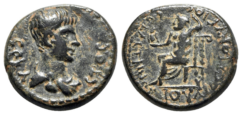 Nero (54-68). Phrygia, Sebaste. Æ (20mm, 5.99g, 12h). Julios Dionysios, magistra...