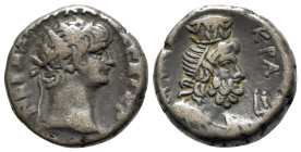 Nero (54-68). Egypt, Alexandria. BI Tetradrachm (24mm, 12.73g, 12h), year 10 (AD 63/4). Radiate head r. R/ Draped bust of Serapis r., wearing taenia a...