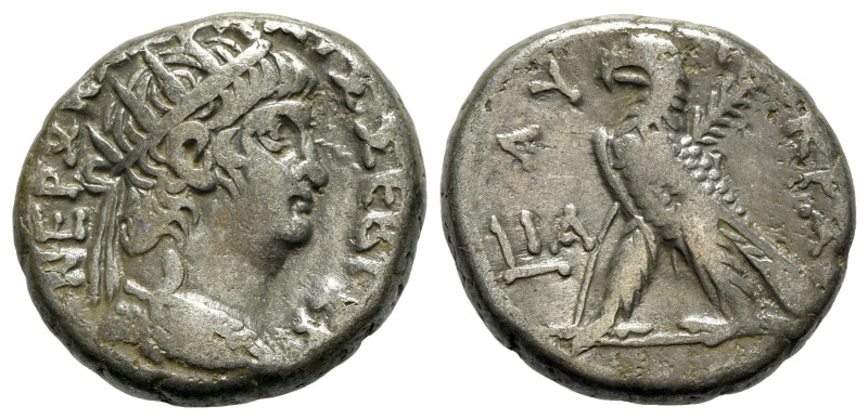 Nero (54-68). Egypt, Alexandria. BI Tetradrachm (24mm, 12.91g, 12h), year 11 (AD...