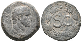 Galba (68-69). Seleucis and Pieria, Antioch. Æ (25mm, 12.85g). Laureate head r. R/ Large S C within wreath. RPC I 4314; McAlee 312; BMC 203-4. VF