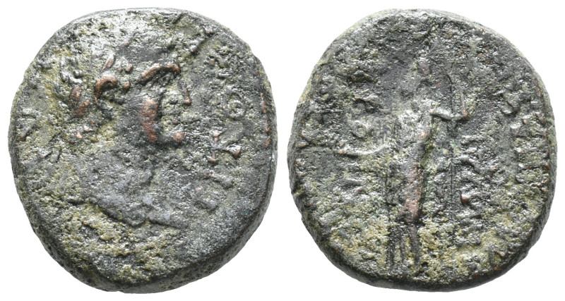 Titus (79-81). Lydia, Blaundus. Æ (16mm, 4.33g). Tiberius Claudius Phoenix. magi...