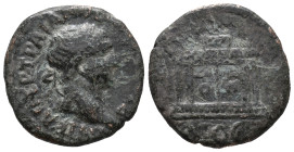 Trajan (98-117). Koinon of Bithynia. Æ (24mm, 8.35g). Laureate head r. R/ Altar with two doors. RPC III 1148. Fine