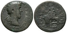 Marcus Aurelius ? (161-180). Macedon, Amphipolis. Æ (23mm, 7.87g). Bare-headed, draped and cuirassed bust r. R/ Tyche seated l. Cf. RPC IV.1 online 66...