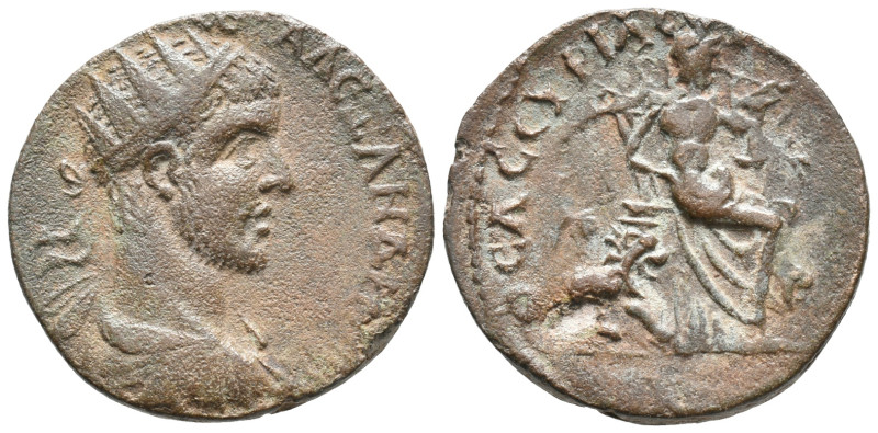 Severus Alexander (222-235). Coelesyria, Hierapolis. Æ (25mm, 12.99g). Radiate, ...