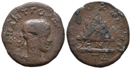 Gordian III (238-444). Cappadocia, Caesarea. Æ (21mm, 8.64g), year 4 (AD 241). Laureate, draped and cuirassed bust r.; c/ms. R/ View of Mount Argaeus ...