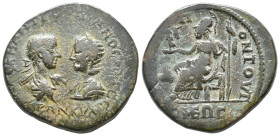 Gordian III with Tranquillina (238-244). Moesia Inferior, Tomis. Æ (25mm, 10.96g). Confronted busts of Gordian III, laureate, draped and cuirassed, an...