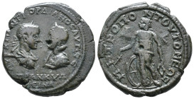 Gordian III with Tranquillina (238-244). Moesia Inferior, Tomis. Æ (24mm, 12.3g). Confronted busts of Gordian III, laureate, draped and cuirassed, and...