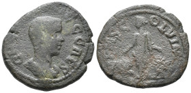 Herennius Etruscus (Caesar, 249-251). Moesia Superior, Viminacium. Æ (24mm, 11.83g). Year 12 (AD 250-1). Laureate, draped and cuirassed bust r. R/ Moe...