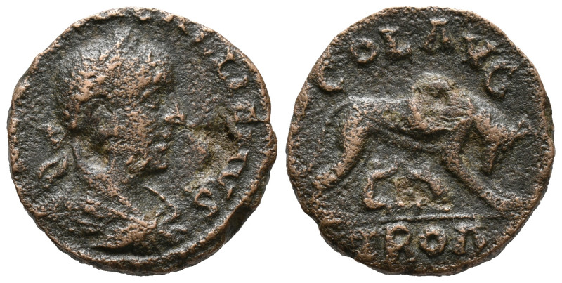 Gallienus (253-268). Troas, Alexandria. Æ (19mm, 5.07g). Laureate, draped and cu...