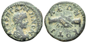 Gallienus (253-268). Phrygia, Cotiaeum. Æ (15mm, 3.58g, 6h). Laureate, draped and cuirassed bust r. R/ Clasped hands. RPC X online (unassigned; ID 632...